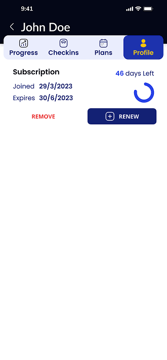 Profile — subscription status